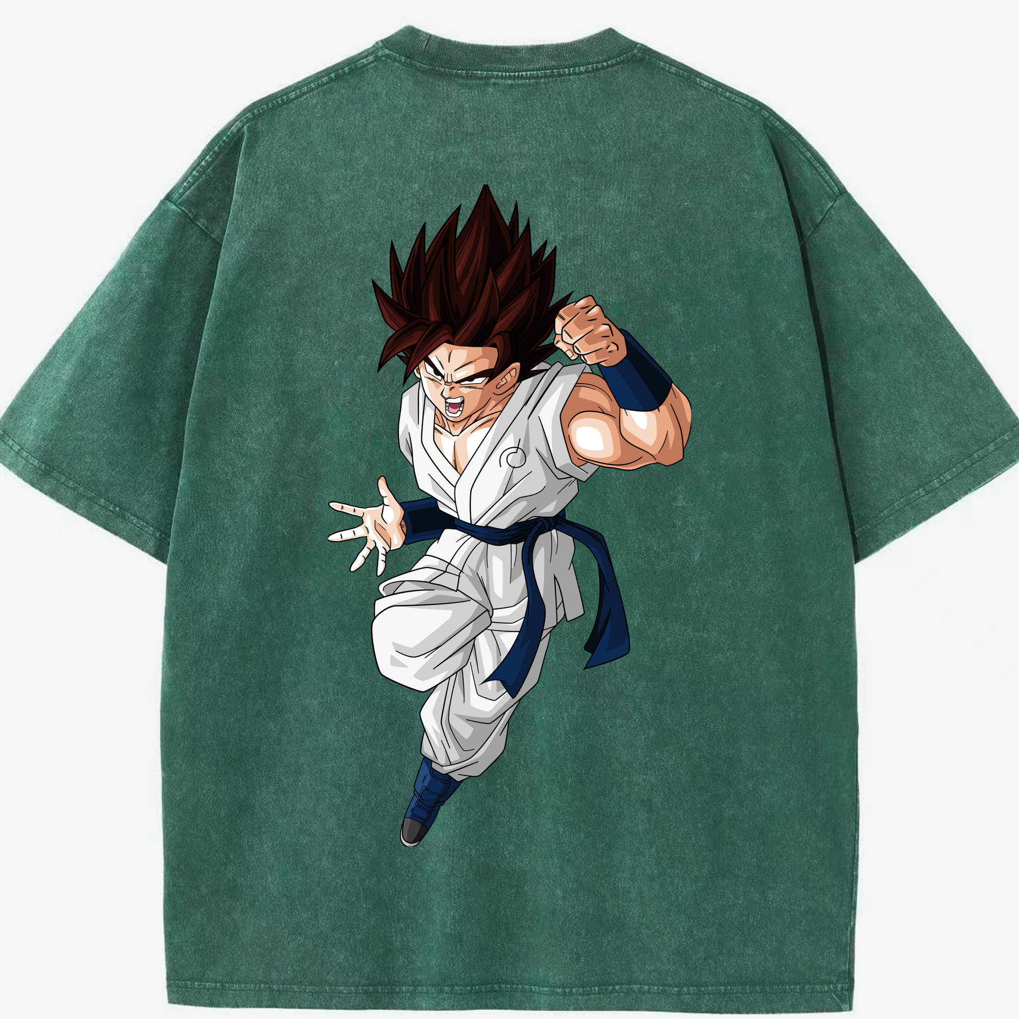 （画像用） ドラゴンボール 孫 悟飯（そんごはん）DRAGON BALL Son Gohan 綿100% ヴィンテージ風 半袖Tシャツ（背面プリント）